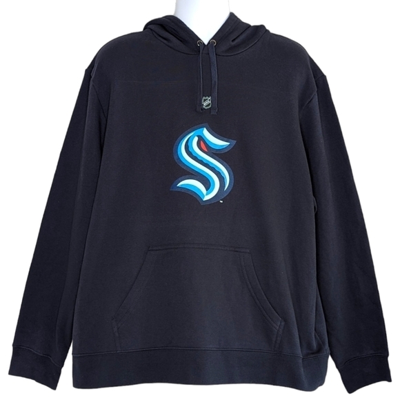 Fanatics Seattle Kraken Branded Primary Logo Pullover Hoodie Men's Navy Size 2XL - Picture 12 of 12